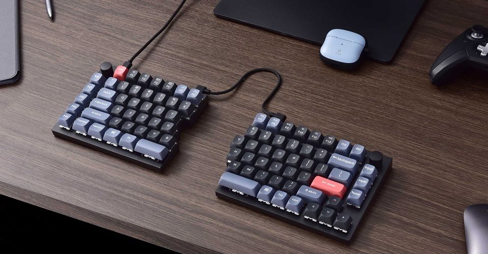 Keychron Q11 QMK/VIA Brown Switch Custom Mechanical Keyboard - Carbon Black-A Feature 1