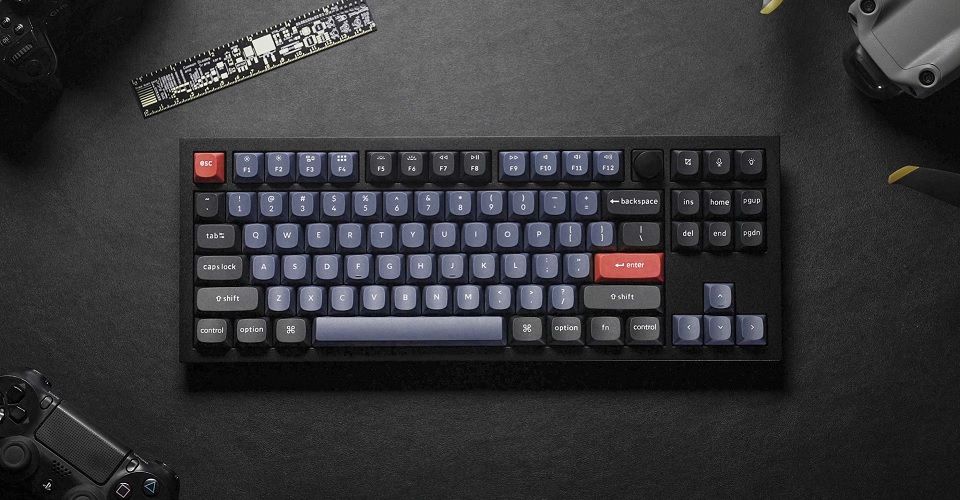 Keychron Q3 QMK TKL Custom Hot-Swappable Full Assembled Knob Version Brown Switch Mechanical Keyboard - Carbon Black Feature 1