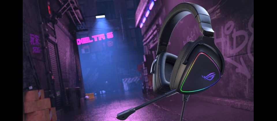 ASUS ROG-DELTA-S Wired Over-Ear RGB Gaming Headset - Black Feature 1