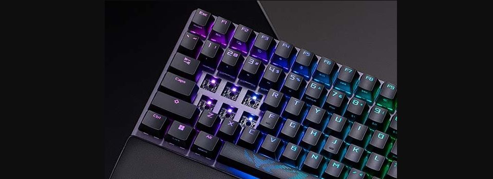 ASUS ROG Strix Scope II 96 RGB Storm Switch Mechanical Keyboard - Black Feature 3