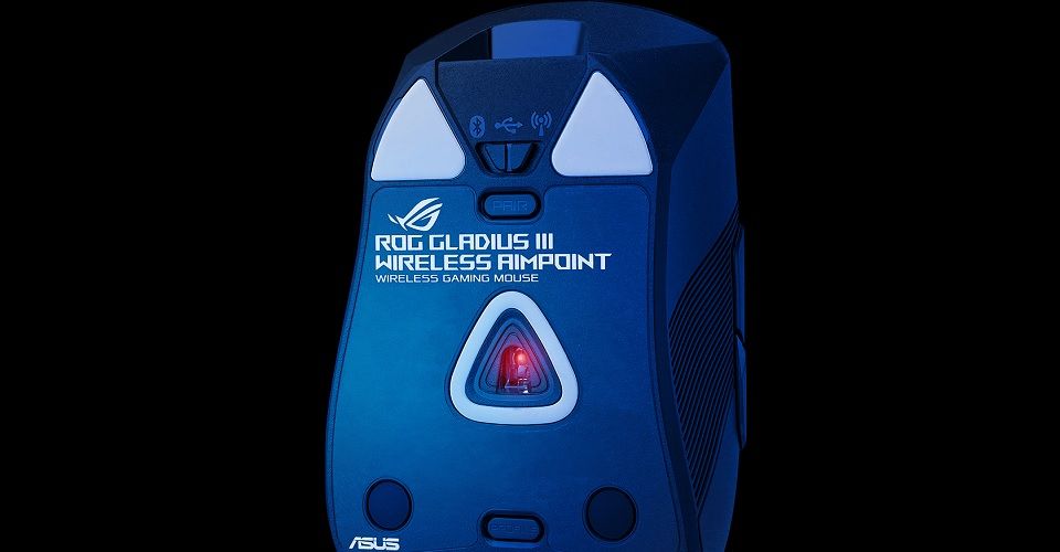 ASUS ROG Gladius III Wireless AimPoint RGB Gaming Mouse - Moonlight White Feature 2