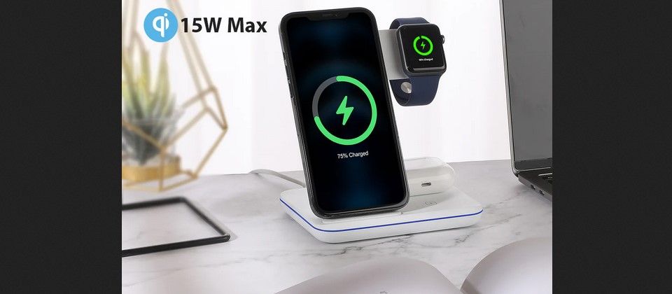 RockRose Airwave Pro Max 3 in 1 15W Wireless Charging Stand Feature 3