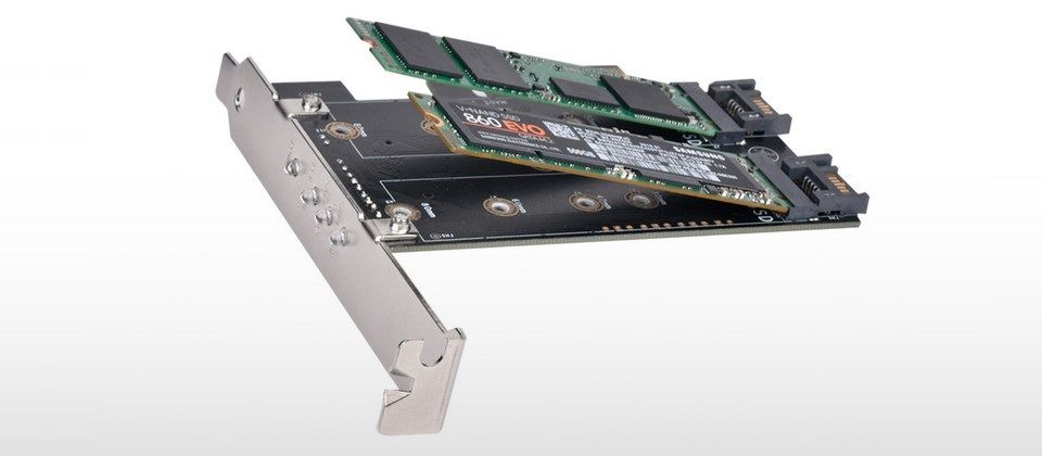 SilverStone 1x NVMe & 2x SATA M.2 SSD to PCI-Ex4 Adapter Card Feature 3