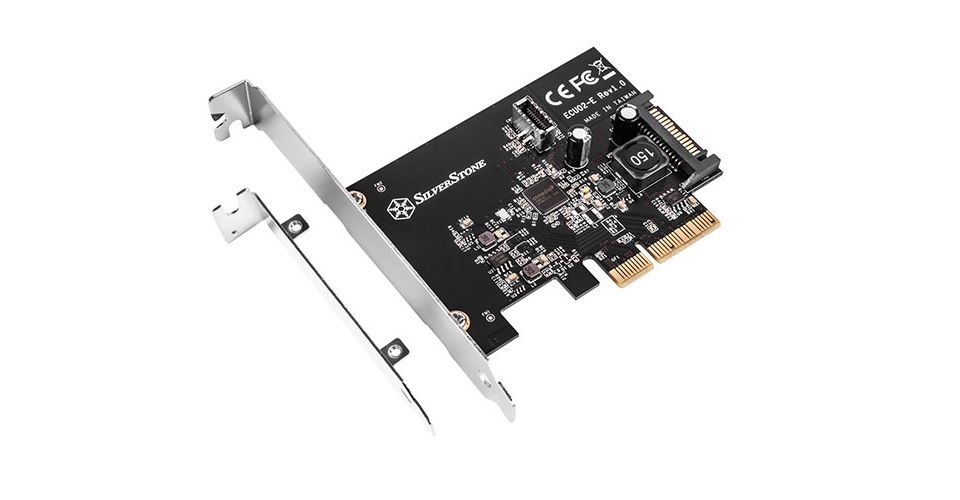 Silverstone SST-ECU02-E PCI Express Card with USB 3.2 Gen 2 Internal 20 Pin Key-A Connector Feature 1
