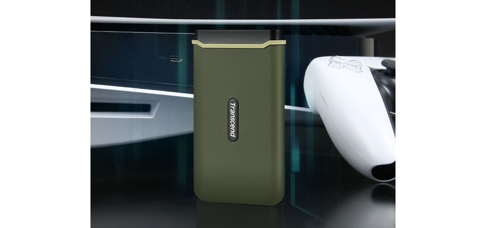 Transcend 2TB ESD380C USB 3.2 Gen 2 Type-C External Portable Solid State Drive - Military Green Feature 4