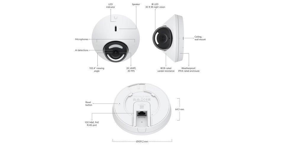 Ubiquiti Camera G5 Dome Ceiling Camera Feature 5