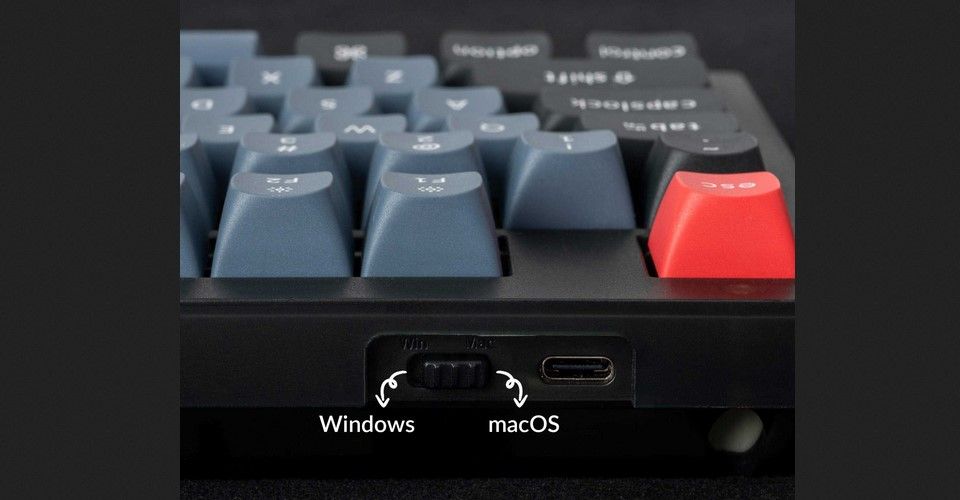 Keychron V5 QMK 1800 Compact Custom Hot-Swappable Fully Assembled Knob Version Brown Switch Mechanical Keyboard - Carbon Black Feature 4