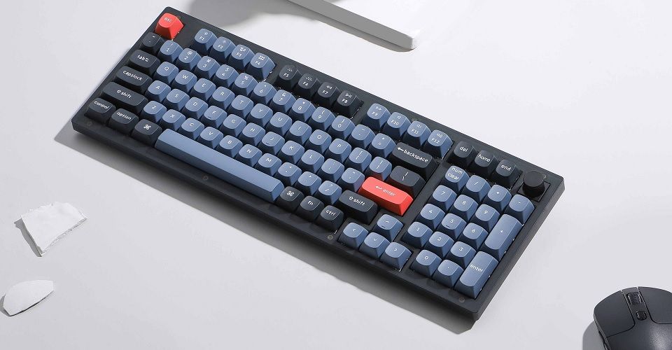 Keychron V5 QMK 1800 Compact Custom Hot-Swappable Barebone Knob Version Mechanical Keyboard - Frosted Black Feature 2