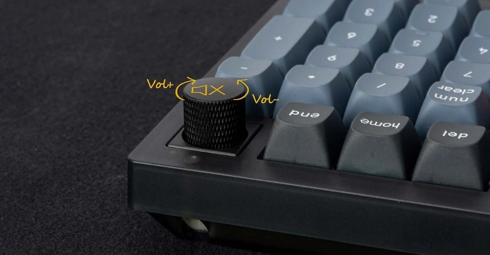 Keychron V5 QMK 1800 Compact Custom Hot-Swappable Barebone Knob Version Mechanical Keyboard - Frosted Black Feature 5