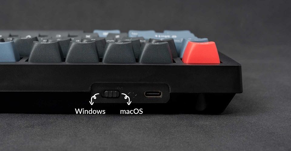 Keychron V6 QMK 100% Custom Hot-Swappable Barebone Kit Knob Version Mechanical Keyboard - Frosted Black Feature 5