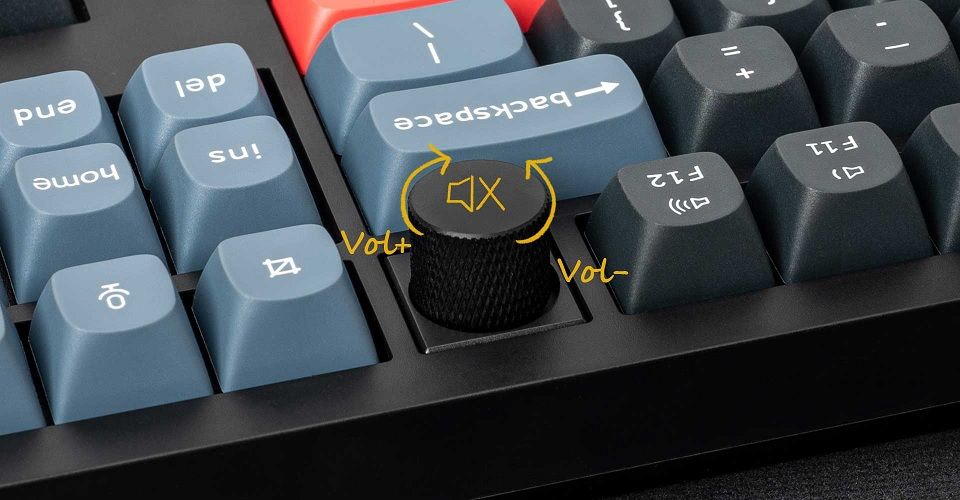 Keychron V6 QMK 100% Custom Hot-Swappable Barebone Kit Knob Version Mechanical Keyboard - Frosted Black Feature 6