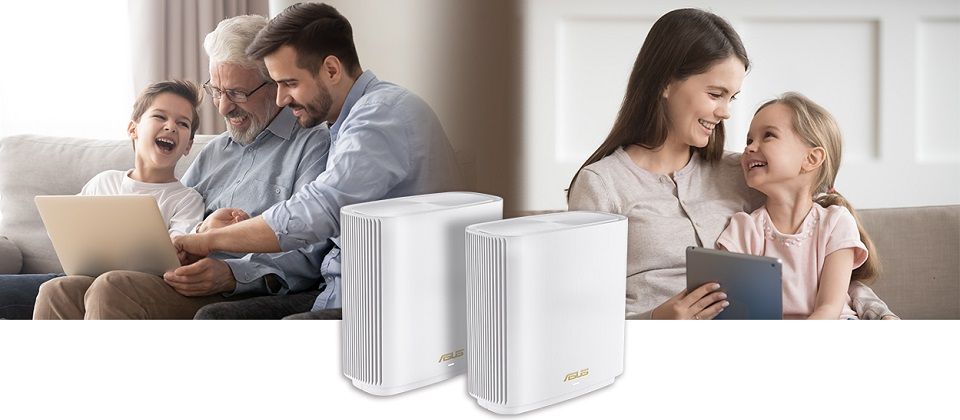 ASUS ZenWiFi AX XT8 Mesh System 2 Pack - Black Feature 1