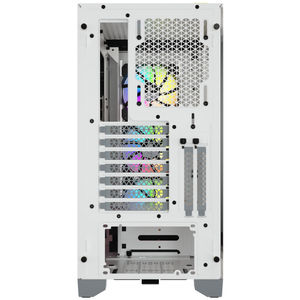 Corsair iCUE 4000X RGB Tempered Glass Mid Tower ATX Case White Mid tower  White Tempered Glass Steel Plastic 4 x Bay 3 x 4.72 x Fans Installed 0 ATX  Motherboard Supported 17.20