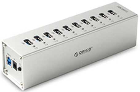 Buy Orico 10 Port USB 3.0 Aluminium Hub Silver [ORICO-A3H10-SV] | PC ...