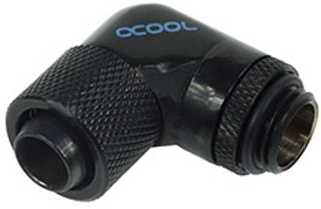 Buy Alphacool 13/10 Compression Fitting 90 Degree Black [62368] | PC ...