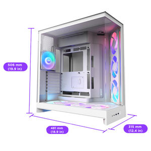 Buy NZXT H9 Flow RGB Case White [CM-H92FW-R1] | PC Case Gear Australia