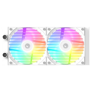ID-COOLING FX240 INF 240 mm CPU-vloeistofkoeler, ARGB Infinity Mirror AIO ventilator, 2 x 120 mm madeliefjeskettingventilator, 27,2 dB (A) geluidsarme werking