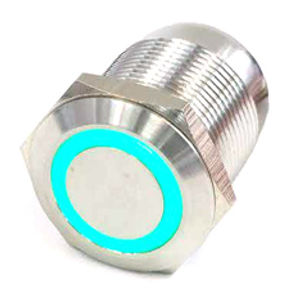 Buy Phobya 19mm Push Button Silver/Green [PH-71076] | PC Case Gear ...