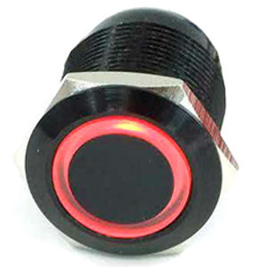 Buy Phobya 19mm Push Button Black/Red [PH-71087] | PC Case Gear Australia