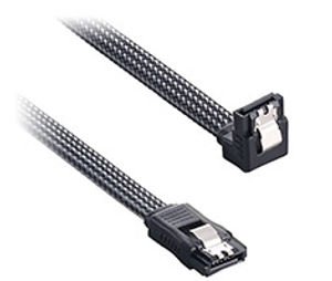 Preview of CableMod ModMesh Right Angle SATA 3 Cable 30cm Carbon