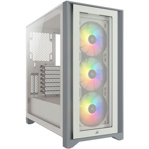 Preview of Corsair iCUE 4000X RGB Tempered Glass Mid Tower Case White