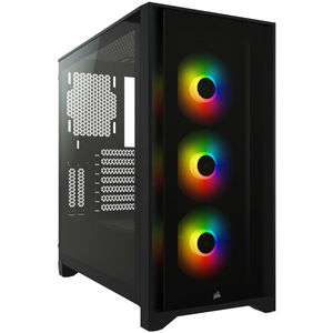 Preview of Corsair iCUE 4000X RGB Tempered Glass Mid Tower Case Black