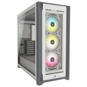 Preview of Corsair iCUE 5000X RGB Tempered Glass Mid Tower Case White