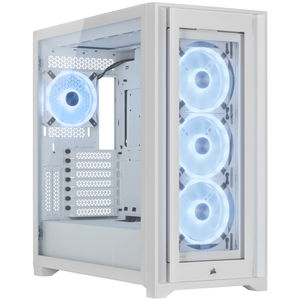 Preview of Corsair iCUE 5000X RGB QL Tempered Glass Mid Tower Case White