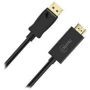 Preview of Cruxtec DisplayPort Male to HDMI Male Cable 1m