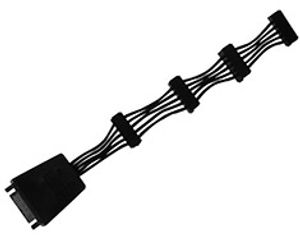 Preview of SilverStone 4 Way SATA Power Splitter Cable Black