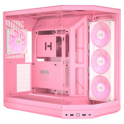 Hyte Y50 RGB ATX Panoramic Case Strawberry Milk