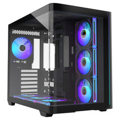 FSP M580 Pro Curved Tempered Glass Mid Tower Case Black