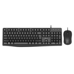 j5create Full Size Wired Desktop Keyboard and Mouse Combo Black