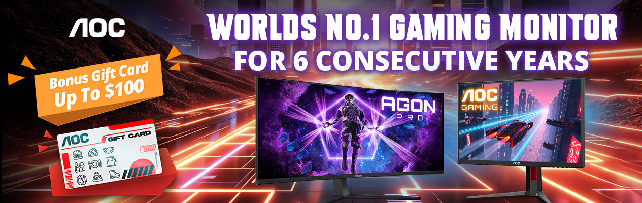 Celebrate AOC’s Global No.1 Gaming Monitor Ranking – eGift Card Promotion