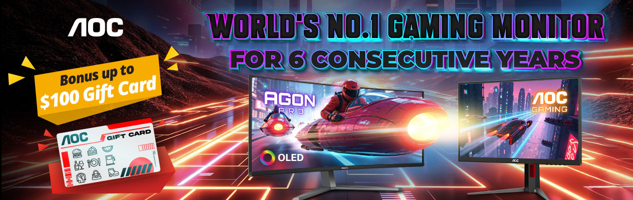Celebrate AOC’s Global No.1 Gaming Monitor Ranking – eGift Card Promotion