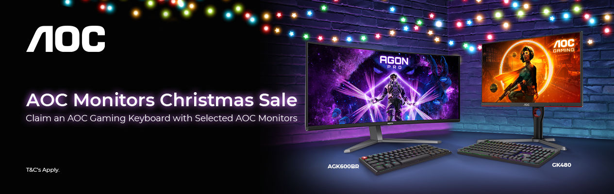 AOC Monitors 2024 Christmas Free Keyboard Promotion