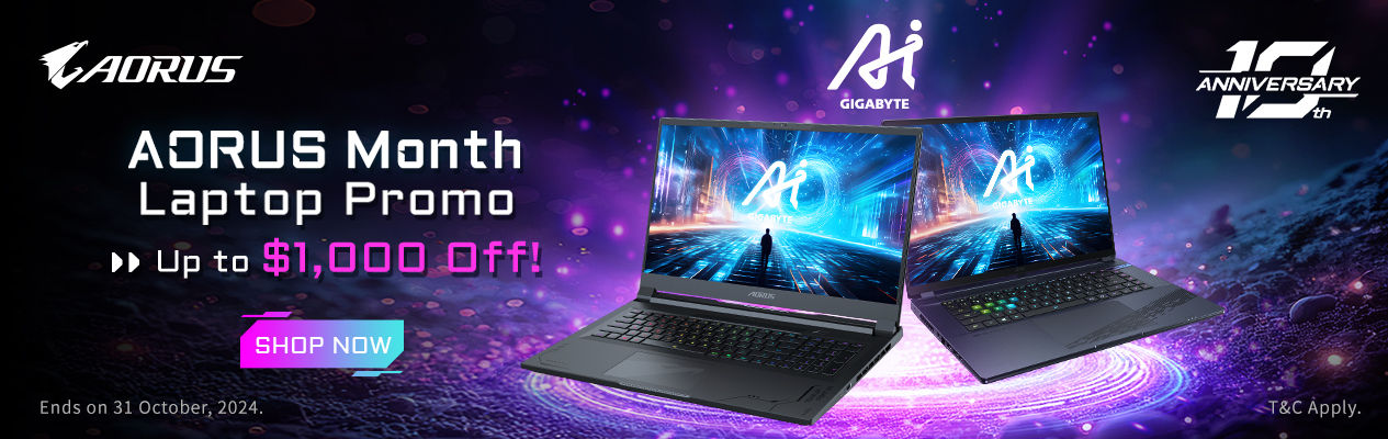 Gigabyte Laptops 10th Anniversary Sale