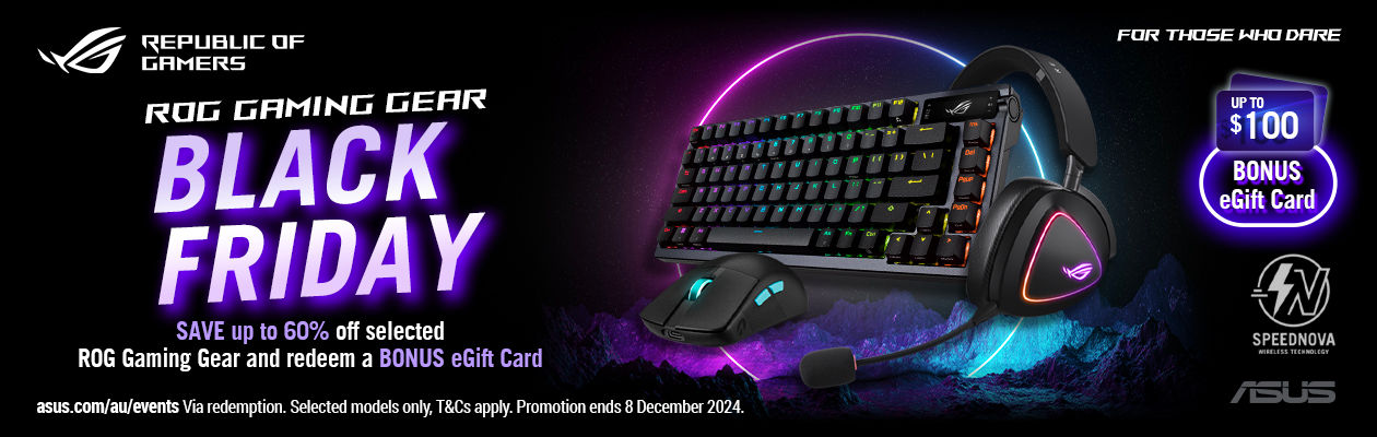 Asus ROG Gaming Gear 'Black Friday' eGift Card Promo