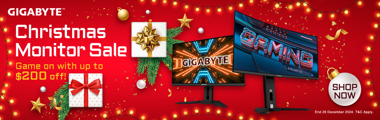 GIGABYTE Monitor December Christmas Promotion