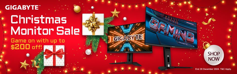 GIGABYTE Monitor December Christmas Promotion