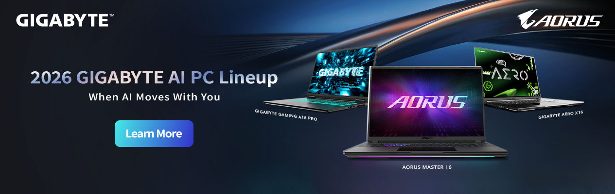 2026 Gigabyte Laptops AI PC Lineup