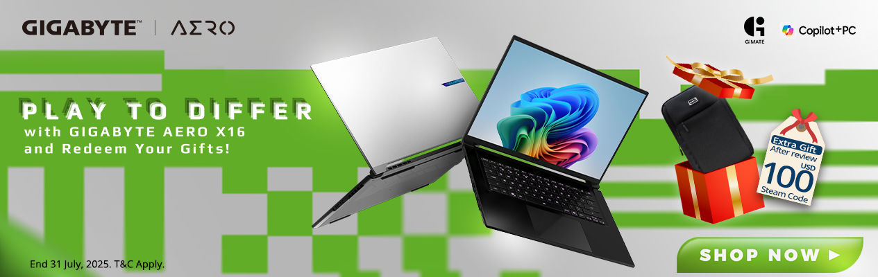 Gigabyte Laptops Play to Differ Promotion