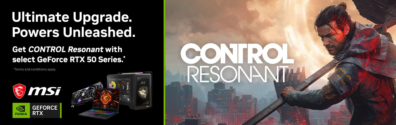 MSI GeForce RTX 50 Series x CONTROL Resonant Game Bundle