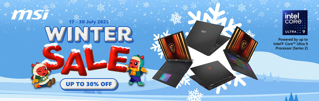 MSI Laptops Winter Sale