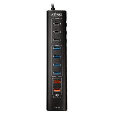 Nitro Concepts UH1 10-Port HYBRID USB HUB Feature 2