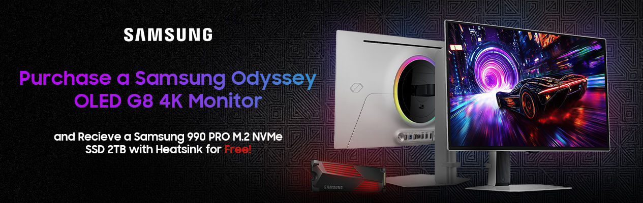 Samsung Odyssey OLED G8 4K Monitor with Free 2TB SSD 990 PRO